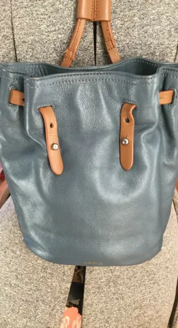 Kelsi Dagger Brooklyn Gray Leather Backpack