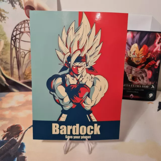 Mini Poster Dragon Ball Propaganda (12x17) Bardok Bardak - Plastificato