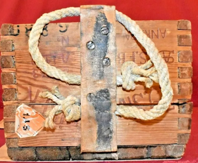 Explosives Crate c.1943. Rope Handles, 19 in Wide x 11 Deep x 9 Tall 4