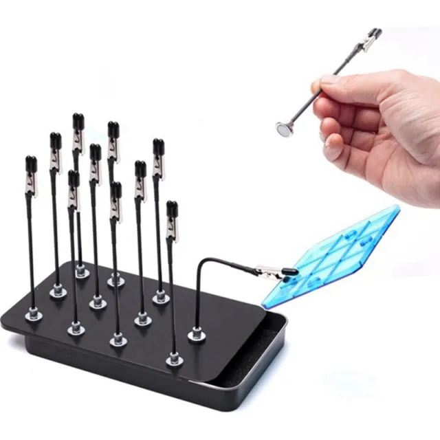 Model Painting Stand Base Holder and 12PCS Magnetic Bendable Alligator Clip9348