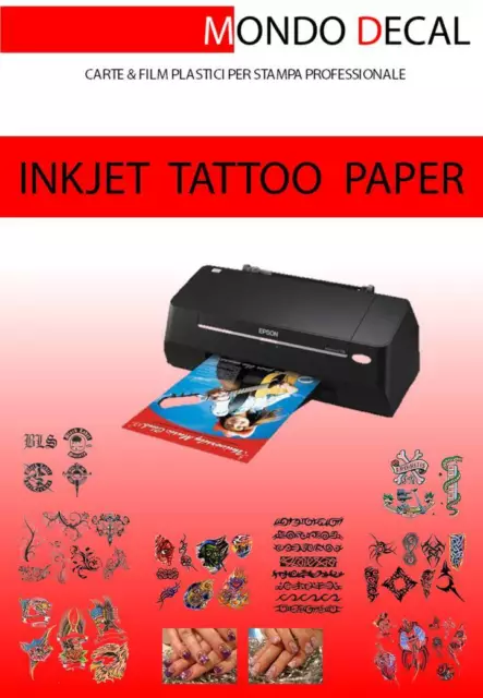 1 Kit Stampa Inkjet Tatuaggi Temporanei - Temporary Tattoo Transfer Paper