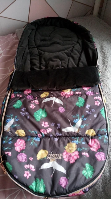 MAMAS PAPAS black footmuff. Oriental bird. Jewel collection