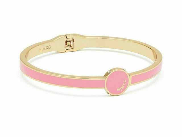 Mimco Nuance Marshmallow Gold Slim Hinged Bangle Bracelet RRP $69.95 BNWT