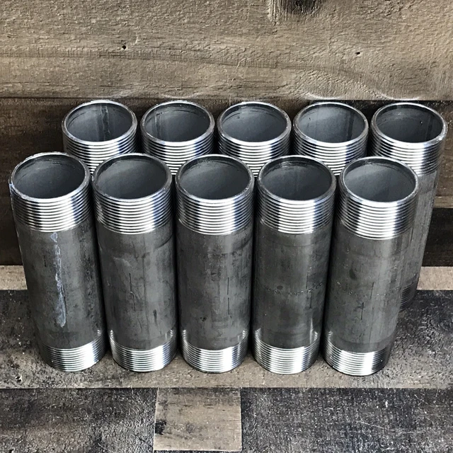 1-1/2" X 6" Threaded NPT Pipe Nipple 304 Stainless *Lot Of (10)* Unused Surplus*