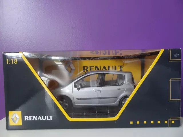 Renault Modus DCI Grise Silver Norev 1/18 Boite Renault Dealer Edition NEUVE