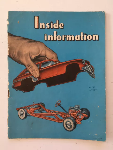 Inside Information Mobil Plume Vacuum Oil Company Vintage Car Brochure Booklet