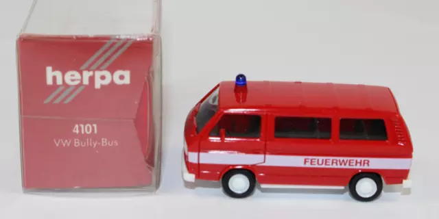 Shg1192, Alter Herpa 4101 VW T3 Bus Bully Feuerwehr OVP 1:87 / H0