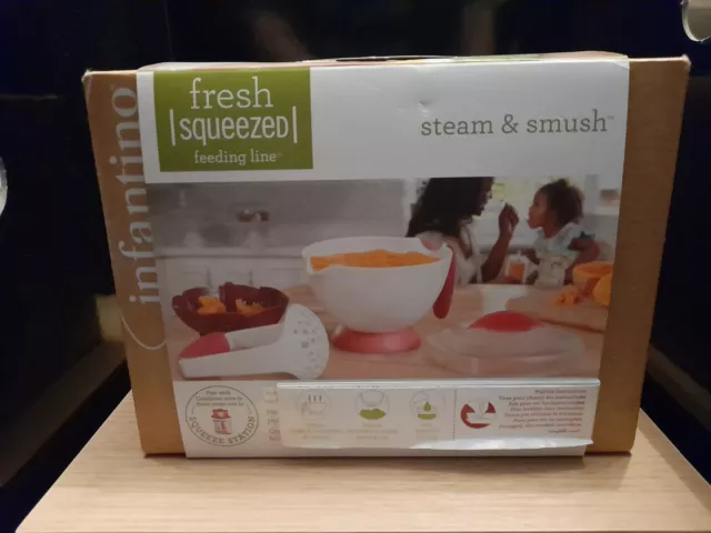 infantino Fresh Squeezed feeding line Steam & Smush BNIB