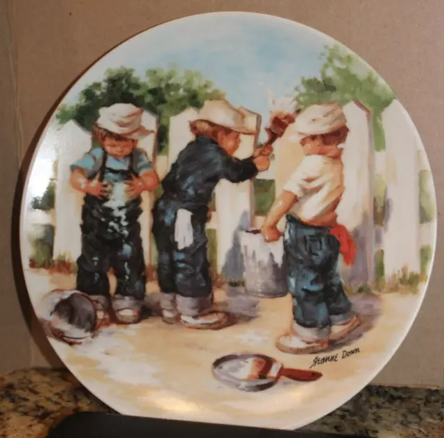 Collectible Edwin Knowles/Jeanne Downs  "A Coat Of Paint" Plate -1985 -8" Across