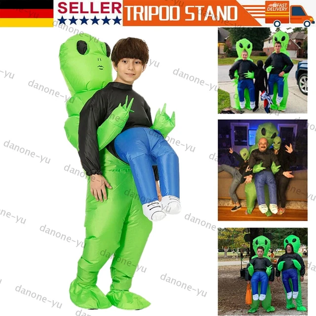Aufblasbares Alien-Kostüm Für Halloween & Partys – Verstellbar & Mit Ventilator