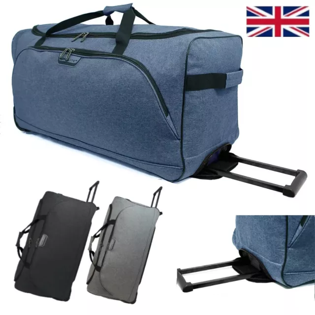 Extra Large 34"  Wheeled Holdall Duffel Bag, Durable Suitcase Luggage