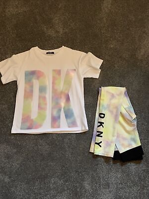 Girls White and Pastel DKNY Outfit - Age 10