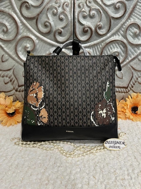 Authentic FOSSIL Elina Small Backpack Black Floral SHB 299 9970 NWT