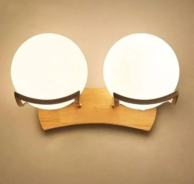 Neon Pop Made in London Double Nord Indoor Wooden Wall Light Vintage and Rustic