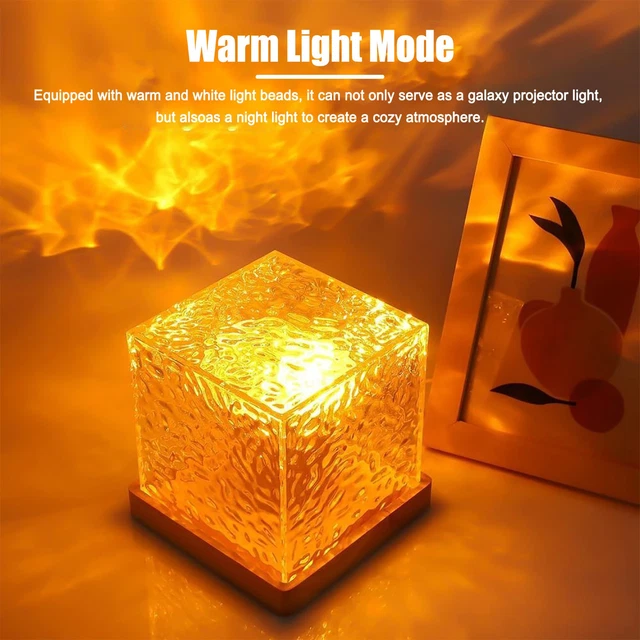 1 Pack Type C Round Night Light Crystal Table Lamp, Creative Bedside Lamp With R