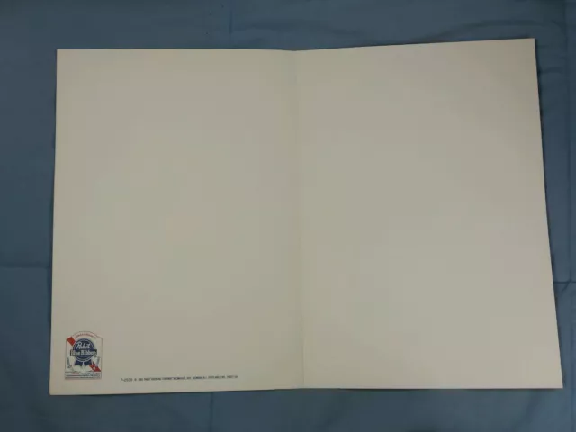 Vintage Pabst Beer Advertising Menu Sign 1981 "Enjoy The Real Taste Of Beer" 3