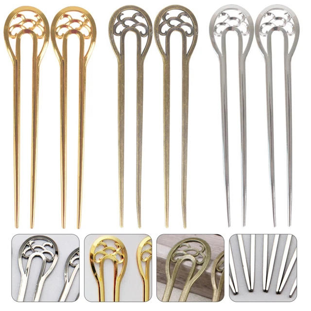 Aleación horquilla en forma de U novia piezas de cabello dama horquillas metal