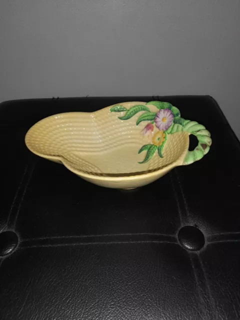 Vintage Carlton Ware Australian Design Floral Handled Dish