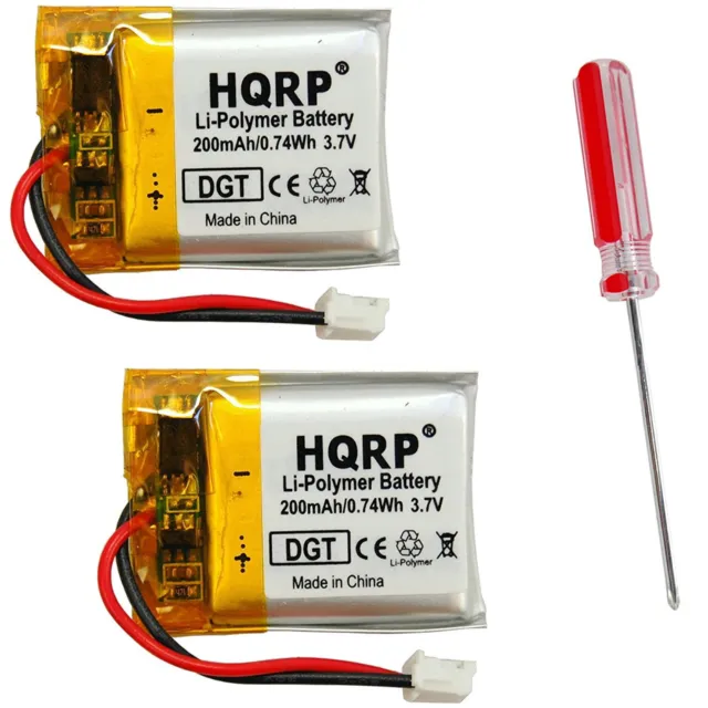 2x HQRP Batteries for Sportdog FieldTrainer WetlandHunter Series Dog Transmitter