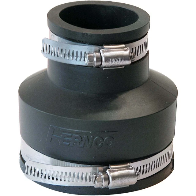 Fernco 3 In. x 1-1/2 In. Flexible PVC Coupling P1056-315 Pack of 10 Fernco