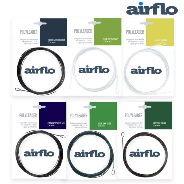 AIRFLO POLYLEADER  TROUT or SALMON POLY LEADERS CHOOSE FROM ALL SINK RATES