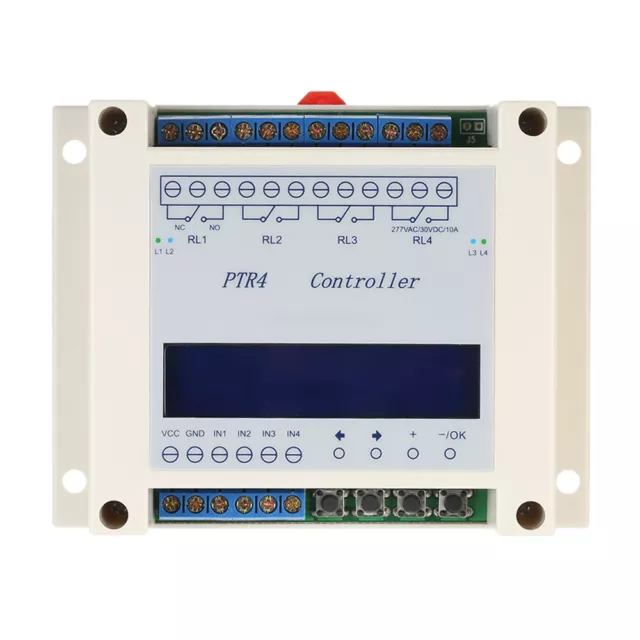 DC6-40V 4-Channel LCD Digital  Relay Timer Controller Delay Module P6E2 3