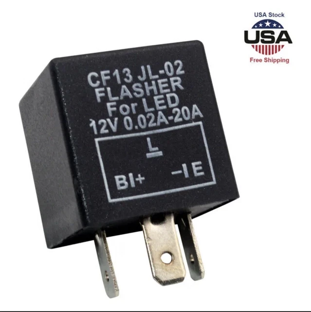 CF13 CF13JL EP34 3-Pin Car Flasher Relay LED Turn Signal Lights Hyper Flash Fix