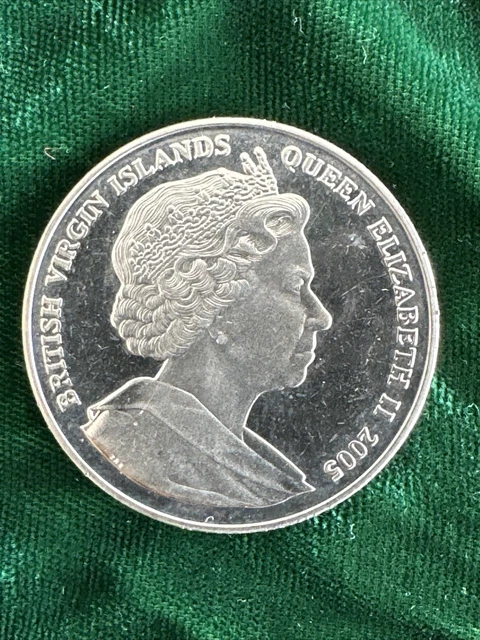 💰 BRITISH VIRGIN ISLANDS Coin 1 Dollar DOLPHINS 2005