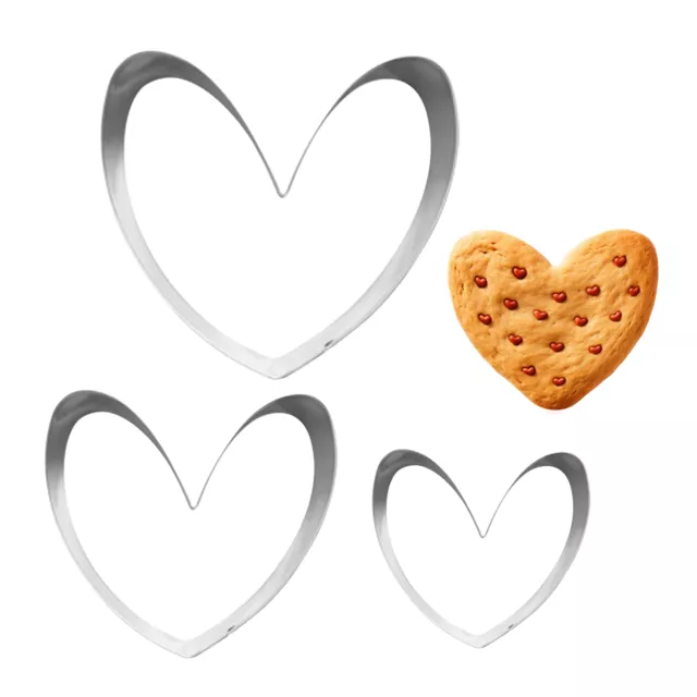 Stainless Steel Heart Shape Home Kitchen Handmade Cookie Cutter Set Party