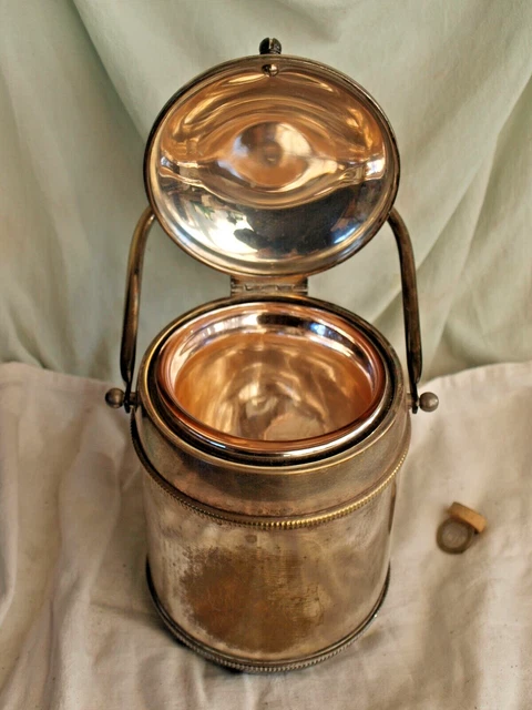 Seau à Glaçons Vintage En Métal Argenté Philipponat - Parfait Pour Rafraîchir Vos Bouteilles, Made In France Des Années 70