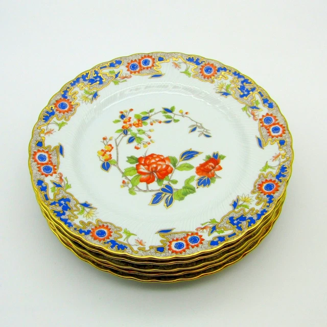 LIMOGES BERNARDAUD. 6 Porcelain Flat Plates Singapore Model, XXe £154.