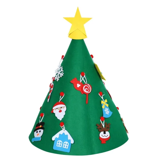 3D DIY Fieltro ÁRbol De Navidad  Amigable Para Niños Pequeños Adornos De Co3155