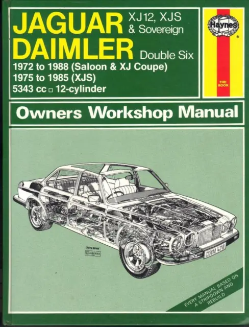 Jaguar Xjs,Xjsc,Xj12 & Sovereign, Daimler Doppia Sei,V12 Fienili Manuale 1972-1988