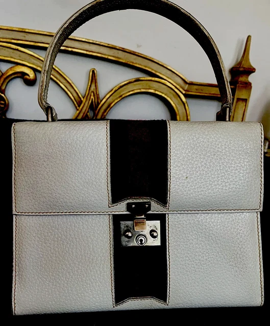 Gucci Ophidia Handbag, Large, White With Red, Black Logo, Gold Lock Gucci Ophidia Handbag, Large, White With Red, Black Logo, Gold Lock