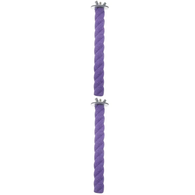 2 PCS Papagei Stehender Stock Vogel Holzspielzeug Vogelnest