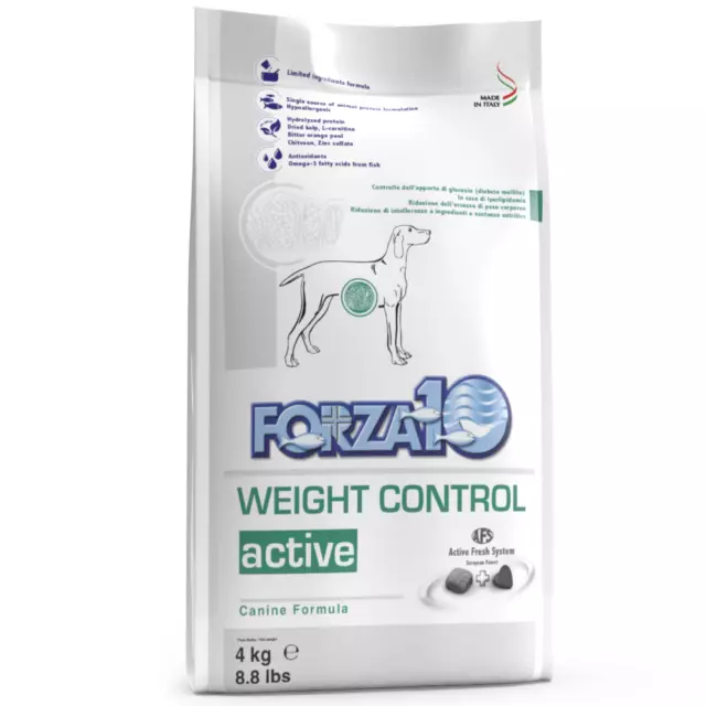 Forza10 Weight Control Active Crocchette per Cani al Pesce - Sacco da 4 kg