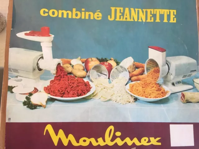 Vintage Moulinex Combine Jeannette Electric Meat Grinder Veggie Chopper