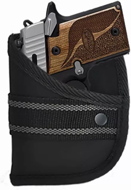 Custom Fit Woven Poly Pocket Holster For Sig Sauer P938 9mm W/WO Laser (W2)