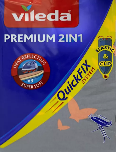 Vileda Bügeltischbezug Premium QuickFIX 2in1 Bügelbrettbezug