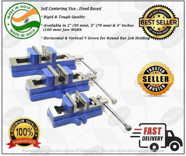 Self Centering Vice Vise Fixed Based-Rigid & Tough Milling Drill Machine Tools