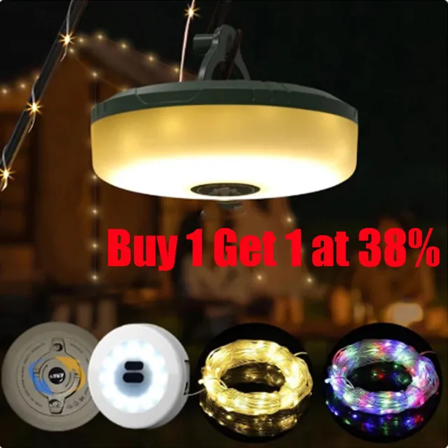 8M OUTDOOR WATERPROOF Portable Stowable String Light, Camping String Lights  £15.22 - PicClick UK