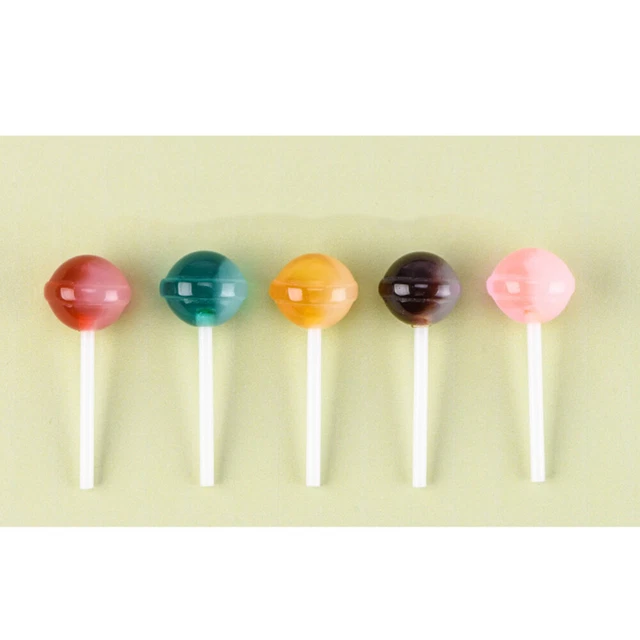 5 pz Sacchetti Lecca-lecca Simulazione Accessori Toni Terra Portachiavi Resina