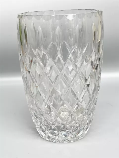 Vintage / Antique Glass Diamond Cut Flower Floral Vase