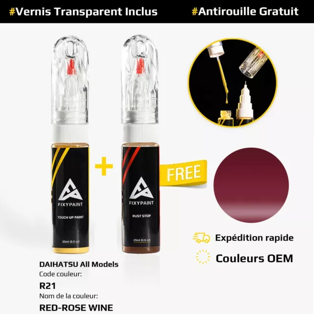 Peinture de retouche Pour DAIHATSU All Models Code: R21 RED/ROSE WINE