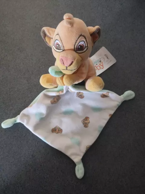 DOUDOU LE ROI lion Simba Disney Baby Mouchoir Ocre Vert Jaune plume EUR  28,90 - PicClick FR
