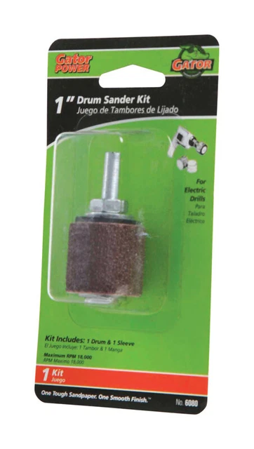 Gator 1 in.   D X 1 in.   L Aluminum Oxide Drum Sander Kit 50 Grit Coarse 1 pc,