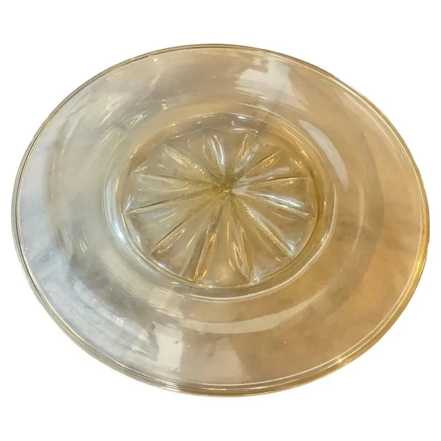 1930s Large Blown Gold Murano Glass Plate by Vittorio Zecchin for Venini