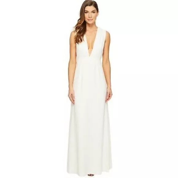 Jill Stuart Deep V Gown Off White Size 0