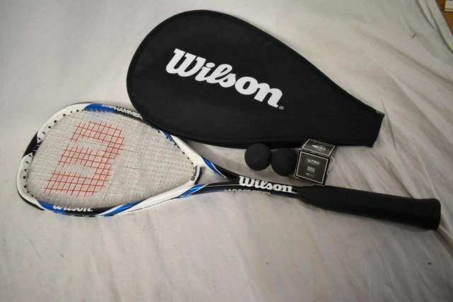 Wilson Hyper Hammer 120 Squash Racket with Cover and Balls