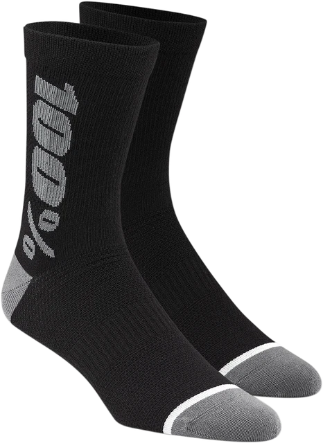 100% 20051-00003 Socks Rhythm Bk/Gy Lg/Xl Calza Performance Rythym